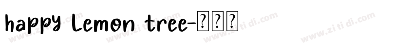 happy lemon tree字体转换
